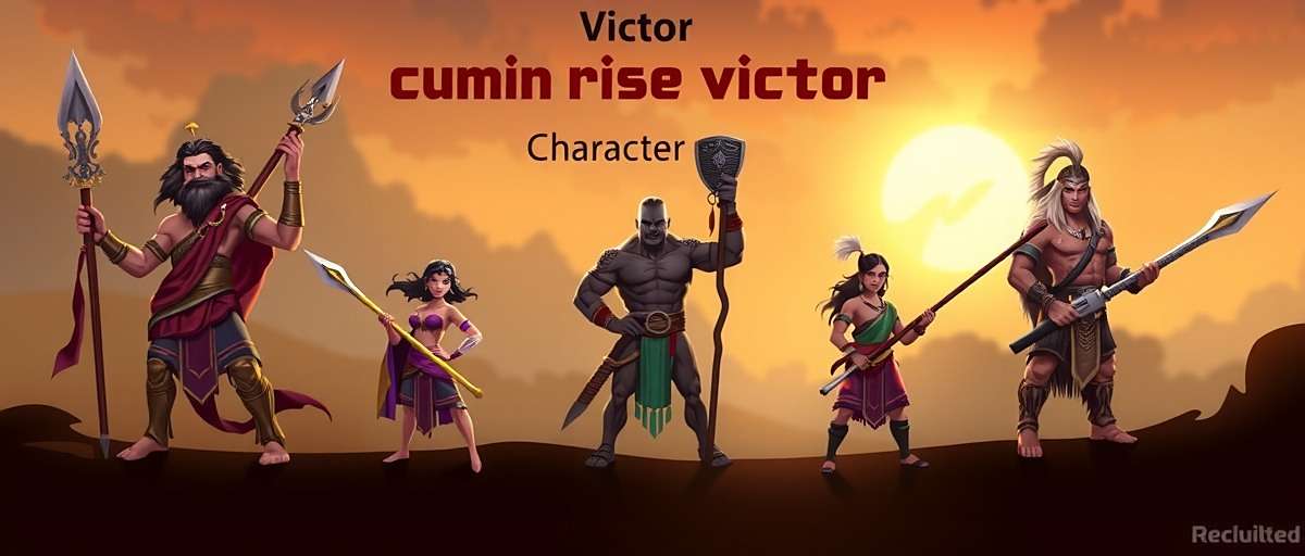 Cumin Rise Victor Character Selection Cumin Rise Victor character selection screen featuring diverse warriors from different Indian regions and mythologies